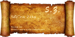 Séra Zita névjegykártya
