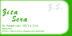 zita sera business card